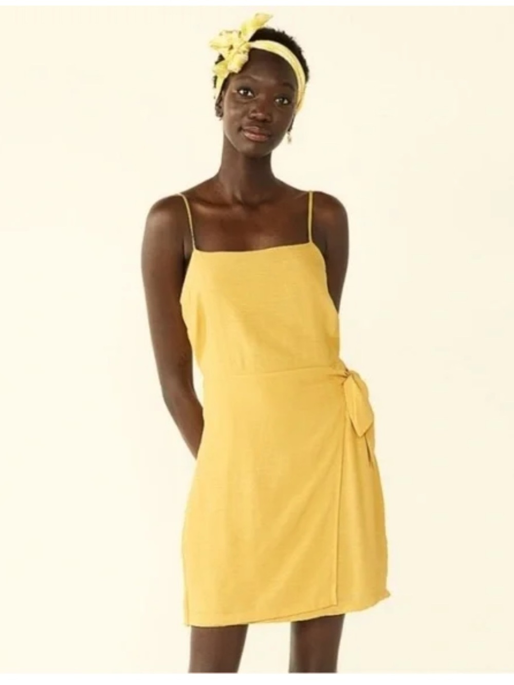Nine West Yellow Tie-Side Mini Dress size XXL NWT
